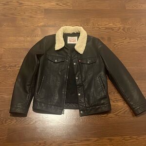 Levi’s leather jacketed